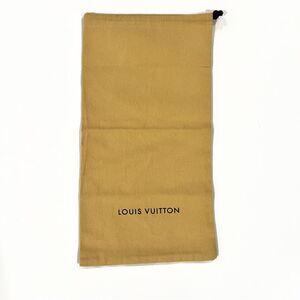Louis Vuitton Cotton Drawstring Shoe Dust Bag Storage Tan 14.5 x 7.75